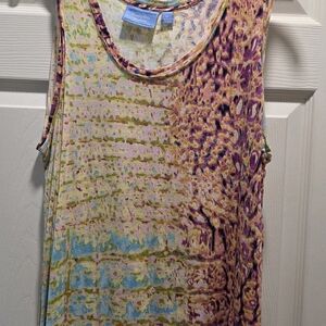 Simply Vera Vera Wang Multicolor Abstract Tank Top
